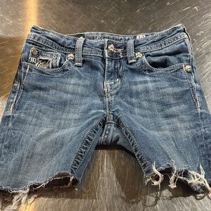Miss Me Dark Blue Denim Shorts